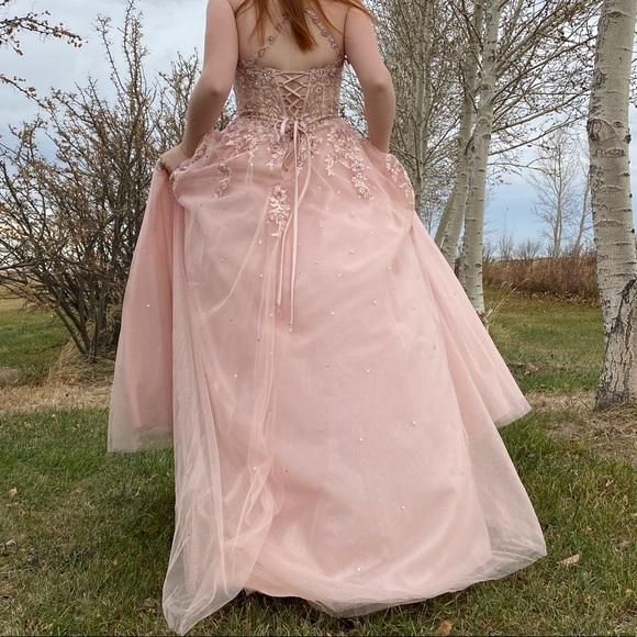 Mori lee rose gold grad dress - Picture 1 of 8